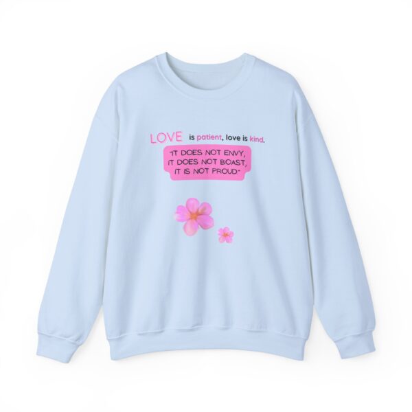 Pink Love Flowers Sweatshirt - Unisex - Image 7