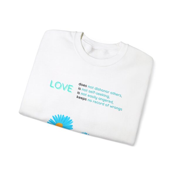 Blue Love Flowers Sweatshirt - Unisex - Image 6