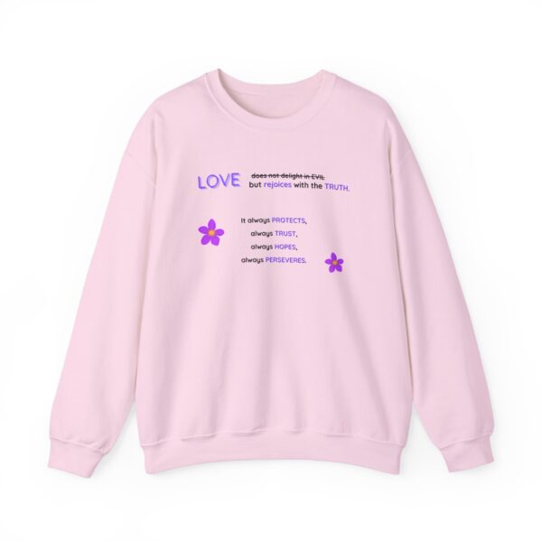 Purple Love Flowers Sweatshirt - Unisex - Image 7