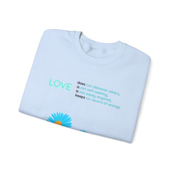 Blue Love Flowers Sweatshirt - Unisex - Image 9