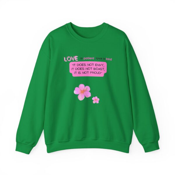 Pink Love Flowers Sweatshirt - Unisex - Image 4